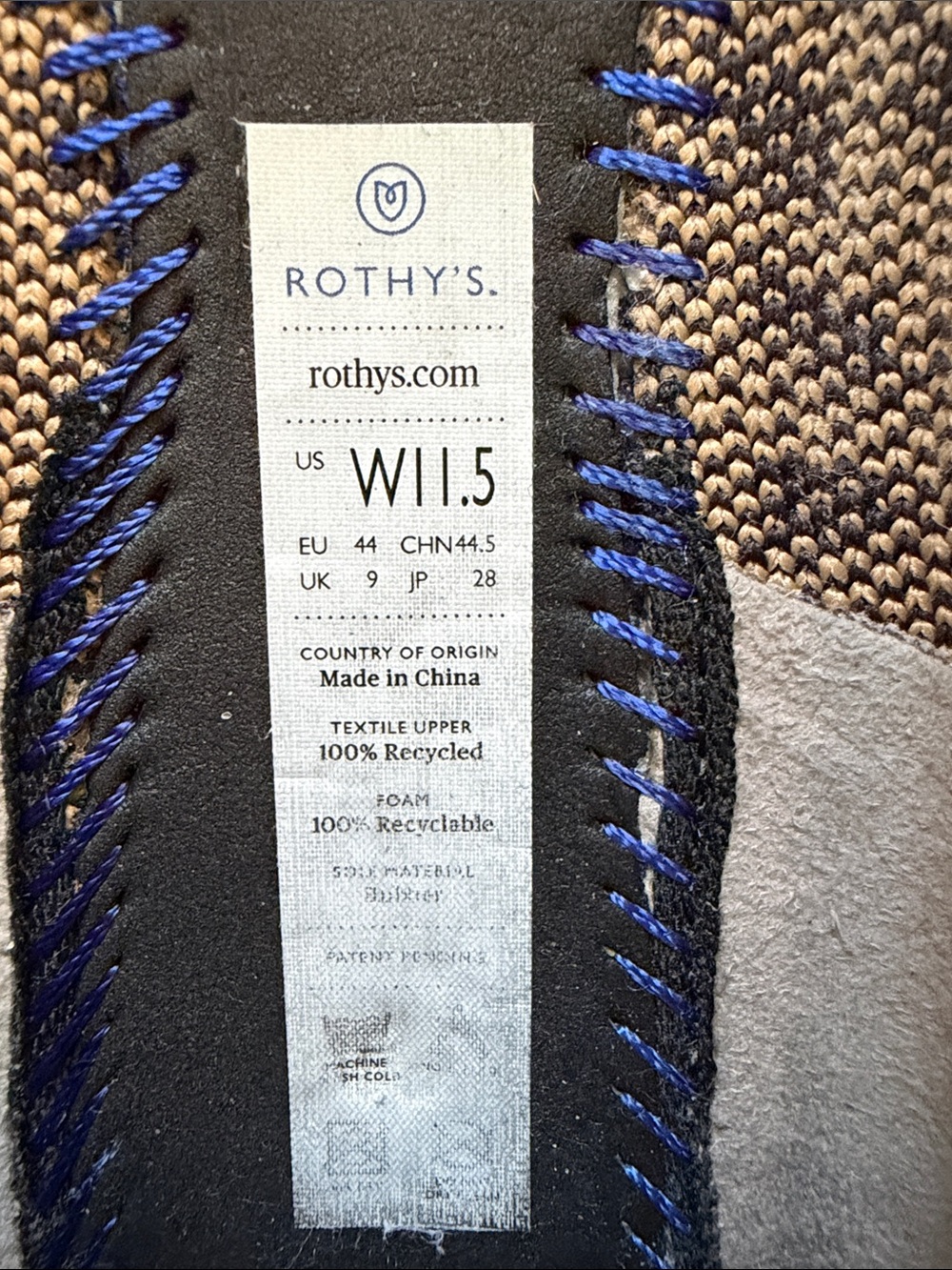 Rothy’s The Point Big Cat Leopard Flats Blue Trim Size 11.5 - Picture 5 of 5